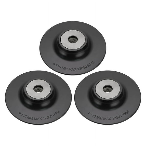 TOP! 3pcs Plastic Angle Grinder Backing Pad Compatible with M14 Internal Thread Disc Sander 115mm Diameter