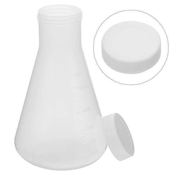 3pcs Plastic Conical Flask Experiment Flask Conical Bottle Laboratory Tool