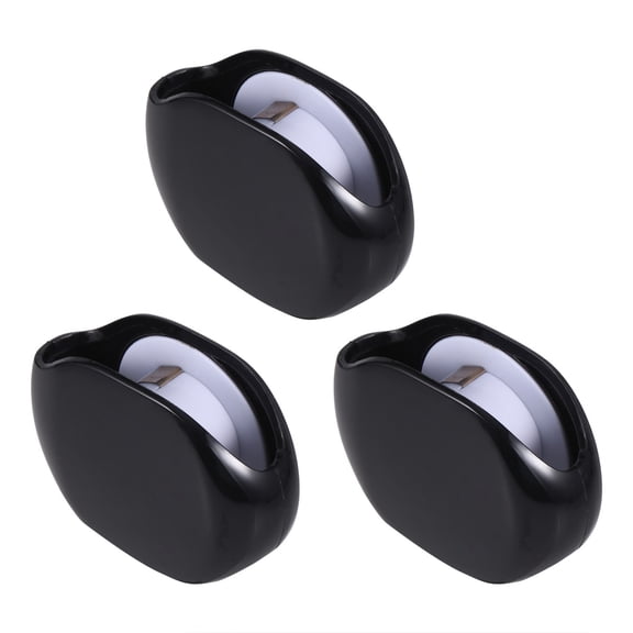 3pcs Plastic Headset Storage Box Portable Cable Organizer Earphone Bobbin Winder Manager (Black)