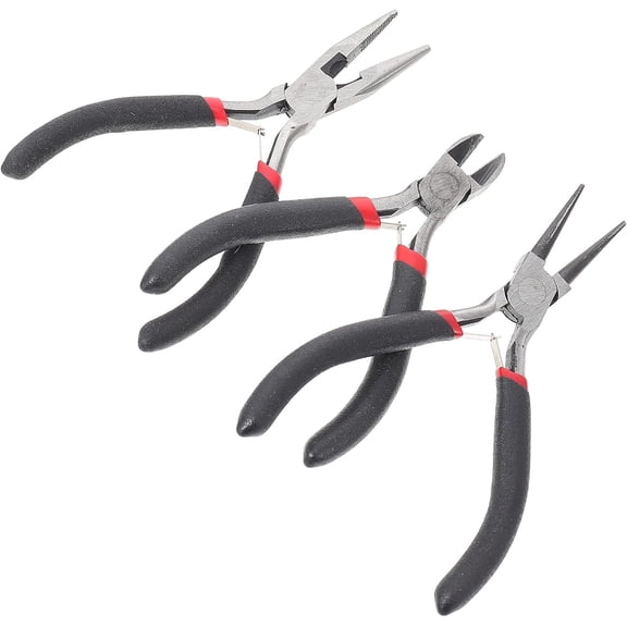 3pcs Pliers Home Tools Hand Tools Necklace Kit Jewelry Jewelry Repair Pliers Needle- Nose Pliers Portable Jewelry Plier Multi-Purpose Pliers DIY Hand Pliers Hoop Wire