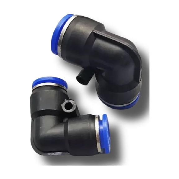 3pcs Pneumatic Fitting PV Air/Water Hose and Tube Push In Connector 4-16mm Plastic Pipe Hose Quick Connector Angle Adapter Plug