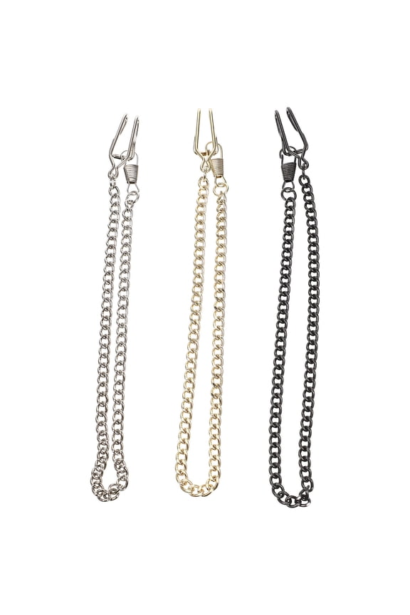 3pcs Pocket Watch Chain Multi-use Iron Chain Pants Chain Decorative Chains