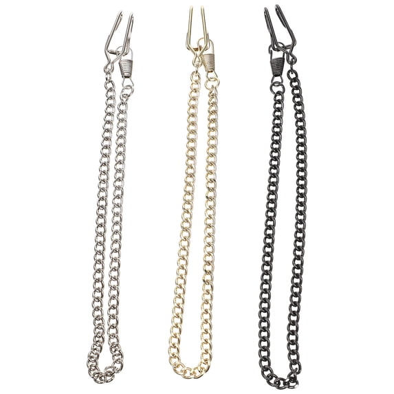 3pcs Pocket Watch Chain Multi-use Iron Chain Pants Chain Decorative Chains