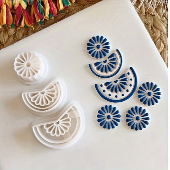 3pcs Polymer Clay Earring Cutters Set for Jewelry Making - Epoxy Resin Molds, DIY Craft Tools for Handmade Earrings & Pendants