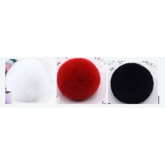 Fluffy Decorative Pompoms for Costume Props and Craft Projects 3pcs Multi Large Balls
