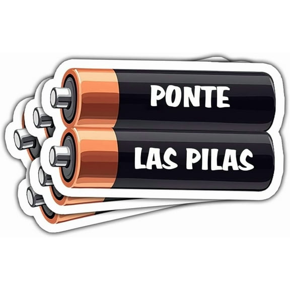 Ponte Las Pilas Sticker - Funny Put On Your Batteries Sayings, No Pasa Nada Sticker, Hydroflask Stickers Waterproof for Water Bottles Laptop Phone Car Window Helmet Vinyl Stickers 3 Inches