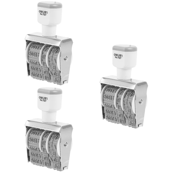 3pcs Portable Date Stamp Handle Date Stamper Convenient Rolling Date Stamper