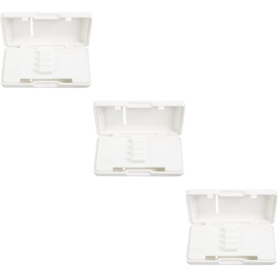 MERRYHAPY 3pcs Portable Oboe Reed Case with 6-Slot Organizer for Music Practice and Travel, White Design