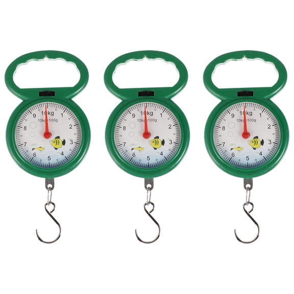 3pcs Portable Plastic Hook Scale Weighing Tool Spring Scale