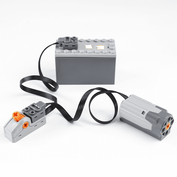 3pcs Power Functions Set with M-Motor AAA-Battery-Box Control-Switch, Technical part for MOC Assembled Building Block