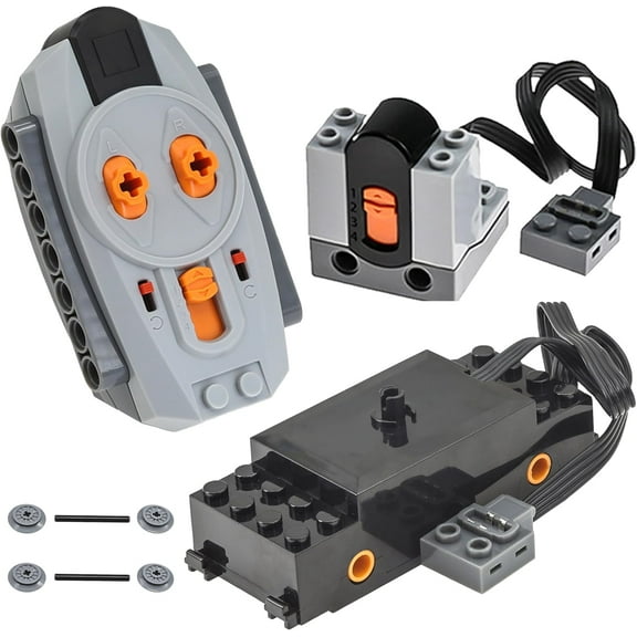 3pcs Powerfunction Kit Train-Motor-88011 IR-Receiver-8884 Remote-Control-8885 Technic-Parts-Pieces