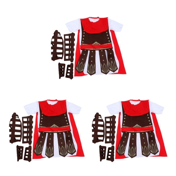 3pcs Premium Roman Soldier Costume for Men Cosplay Party Outfit