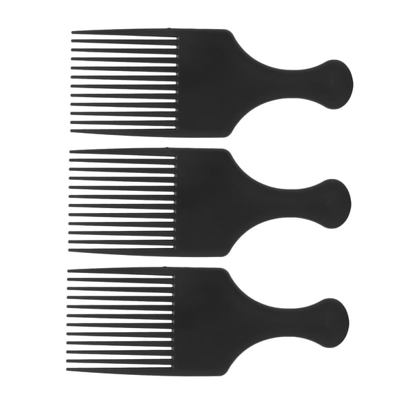 3pcs Professional Afro Pick Comb Set - Durable ABS Plastic Styling Tool for Curly, Coiled & Textured Hair (7.9 x 3.1 inches / 20 x 8 cm)