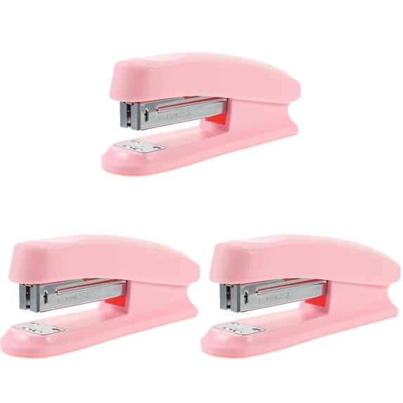 3pcs Professional Desk Stapler Multi-function Office Stapler Convenient Hand Stapler