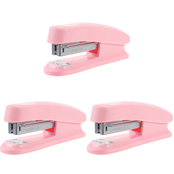 3pcs Professional Desk Stapler Multi-function Office Stapler Convenient Hand Stapler