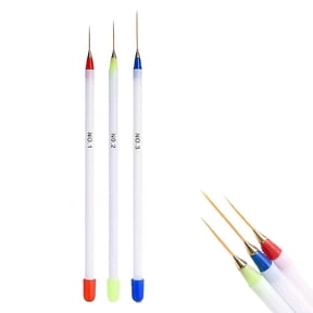 3pcs Professional Nail Art Liner Brushes - Precision Hook Line Detailing Tools for Intricate Designs, Versatile & Eco-Friendly