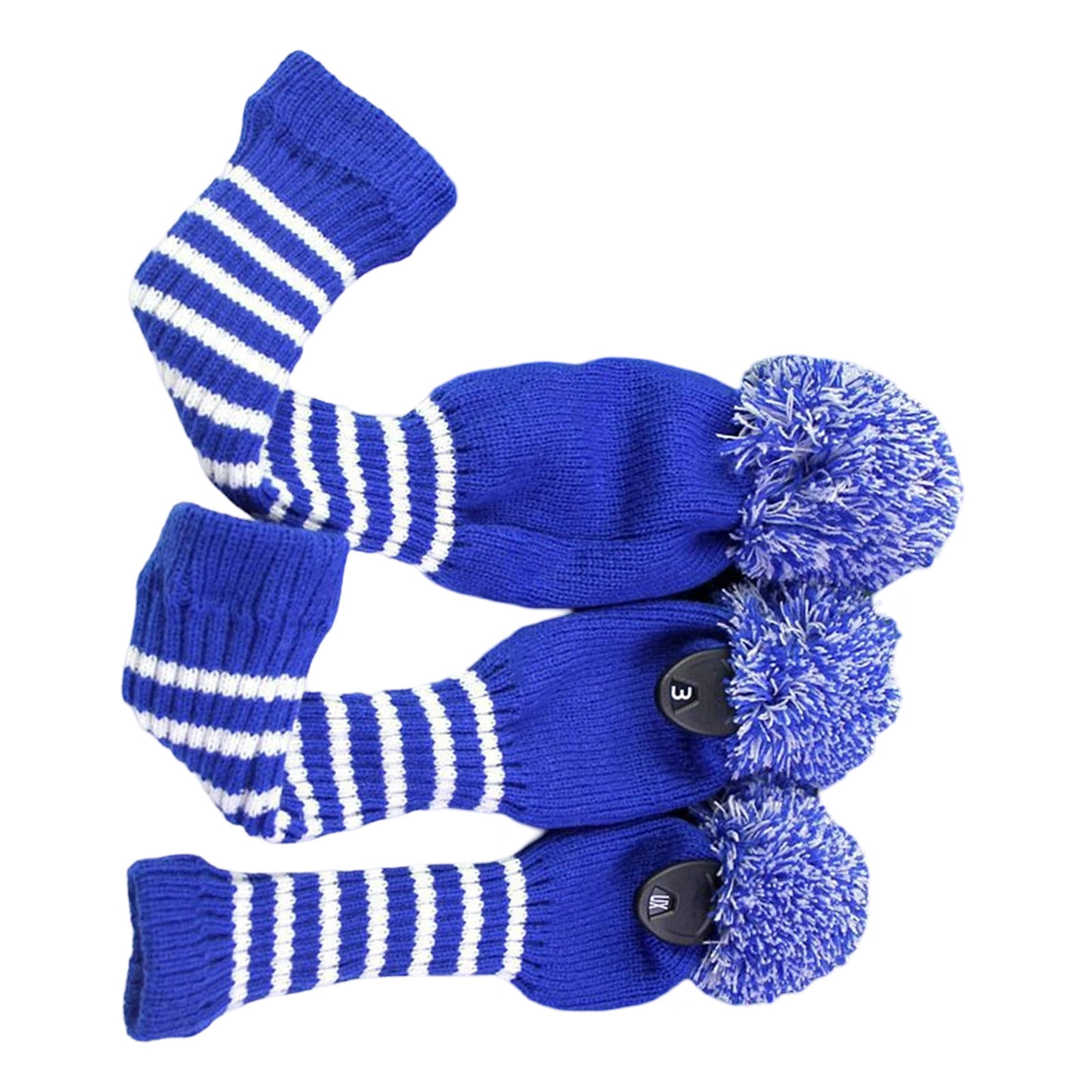 3pcs Protective Golfs Club Headcover Soft Durability Universals Golfs Club Covers for Driver Soft Inner Lining