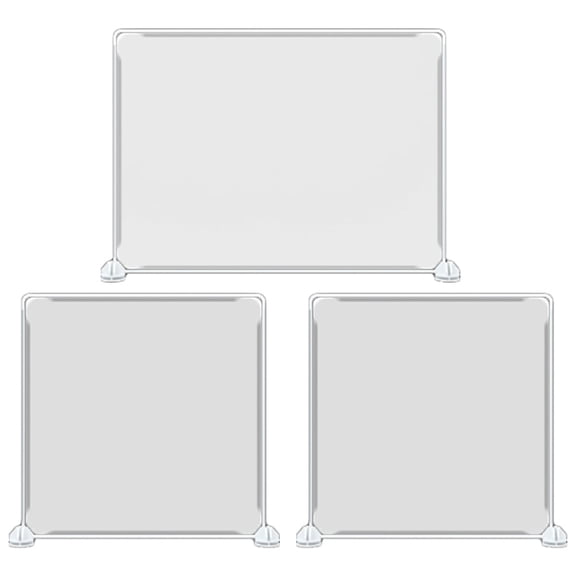 Plastic Desk Divider Transparent Sneeze Guard for Office & Classroom, 18.11 x 12.20 x 0.78 Inch, Portable Privacy Shield for Students & Employees