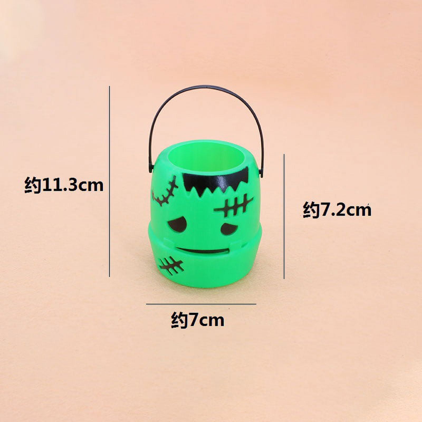 3pcs Pumpkin Buckets Halloween Candy Holders Handheld Plastic Candy