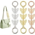 thumbnail image 1 of 3pcs Purse Strap Extender Chain Butterfly Purse Extender Strap for DIY Crossbody Metal Bag Extension Chains for DIY DIY Purse Handbag Wallet Tote Shoulder Bag 3 Colors 5.3inch, 1 of 7