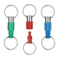 thumbnail image 1 of 3pcs Quick Release Detachable Keychain, Double Rings Pull Apart Keychain, Spring Split Snap Seperate Keychain, 1 of 6