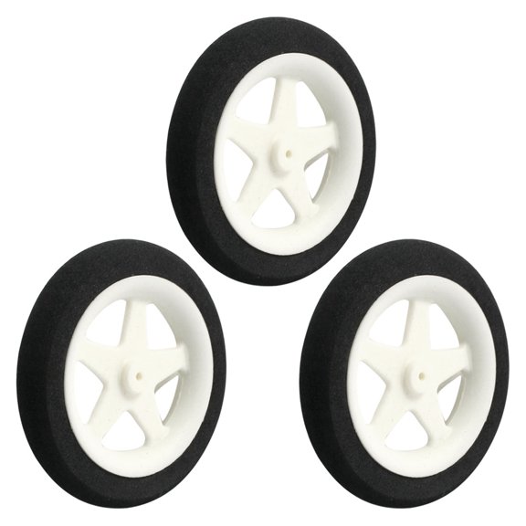 3pcs RC Remote Control Airplane Thin Sponge Spoke Wheel D60mm H10mm d1.8mm
