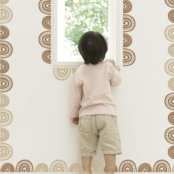 3pcs Rainbow Wall Sticker Bohe Little Rainbows Wall Decor Large Size Peel and Stick Vinyl Art Decals for Nursery Livingroom Bedroom Room Home Playroom Decoration