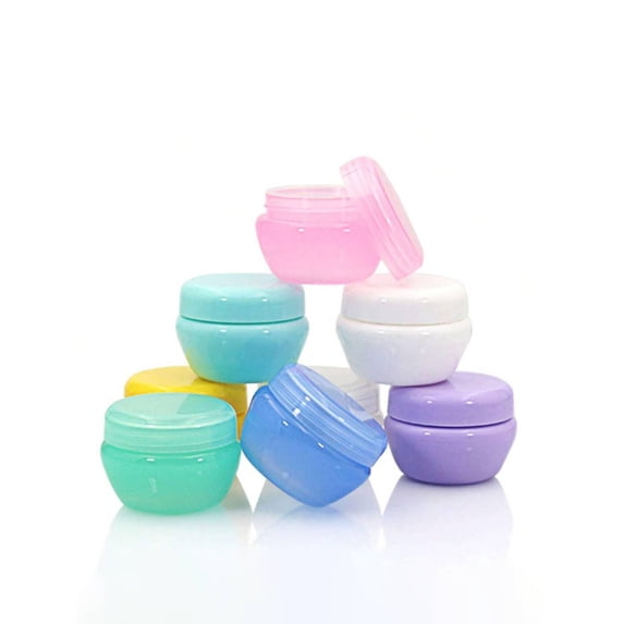 3pcs Random Color-m Silicone Jar With Lid Suitable For Cosmetics Face Body Hand Creams Empty Cream Jars Sample Containers Small Jars Travel Cream