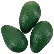 3pcs Realistic Avocado Models Artificial Avocados Artificial Fruits for Decoration