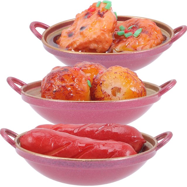 3pcs Realistic Food Toys Fake Foods Artificial Food Kids Pretend Play