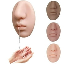 3pcs Realistic Nose Shape Wall-Mounted Soap Dispenser, Funny Silicone Nose Soap Shower Dispenser, Wall-Mounted Silicone Squeeze Dispenser, Refillable Liquid Pump for Bathroom & Kitchen (C)