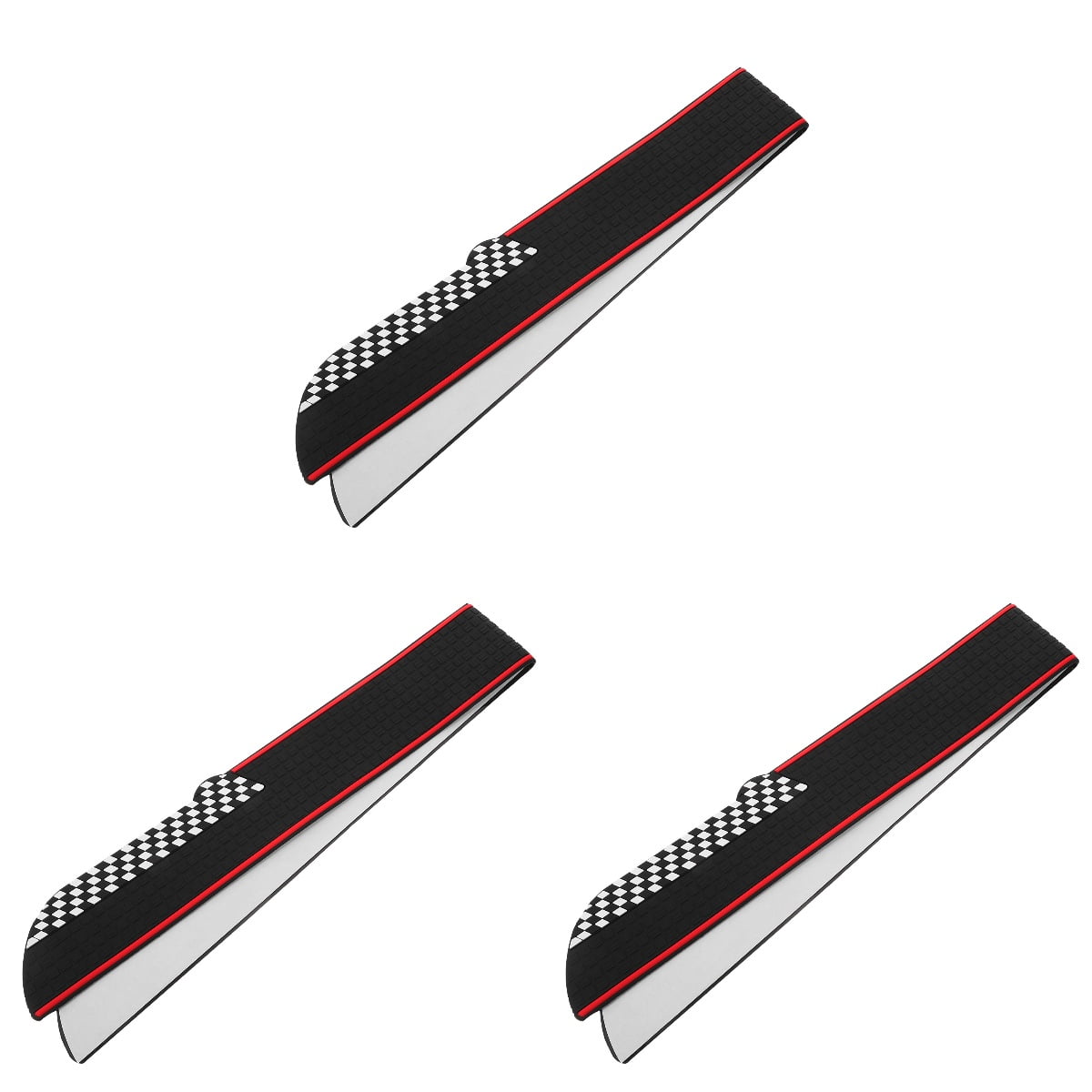 3pcs Rear Bumper Protector Car Bumper Strip Car Door Protector License