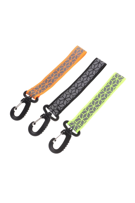 Reflective Keychain with High Visibility for Night 3pcs Assorted Color Plastic Lightweight
