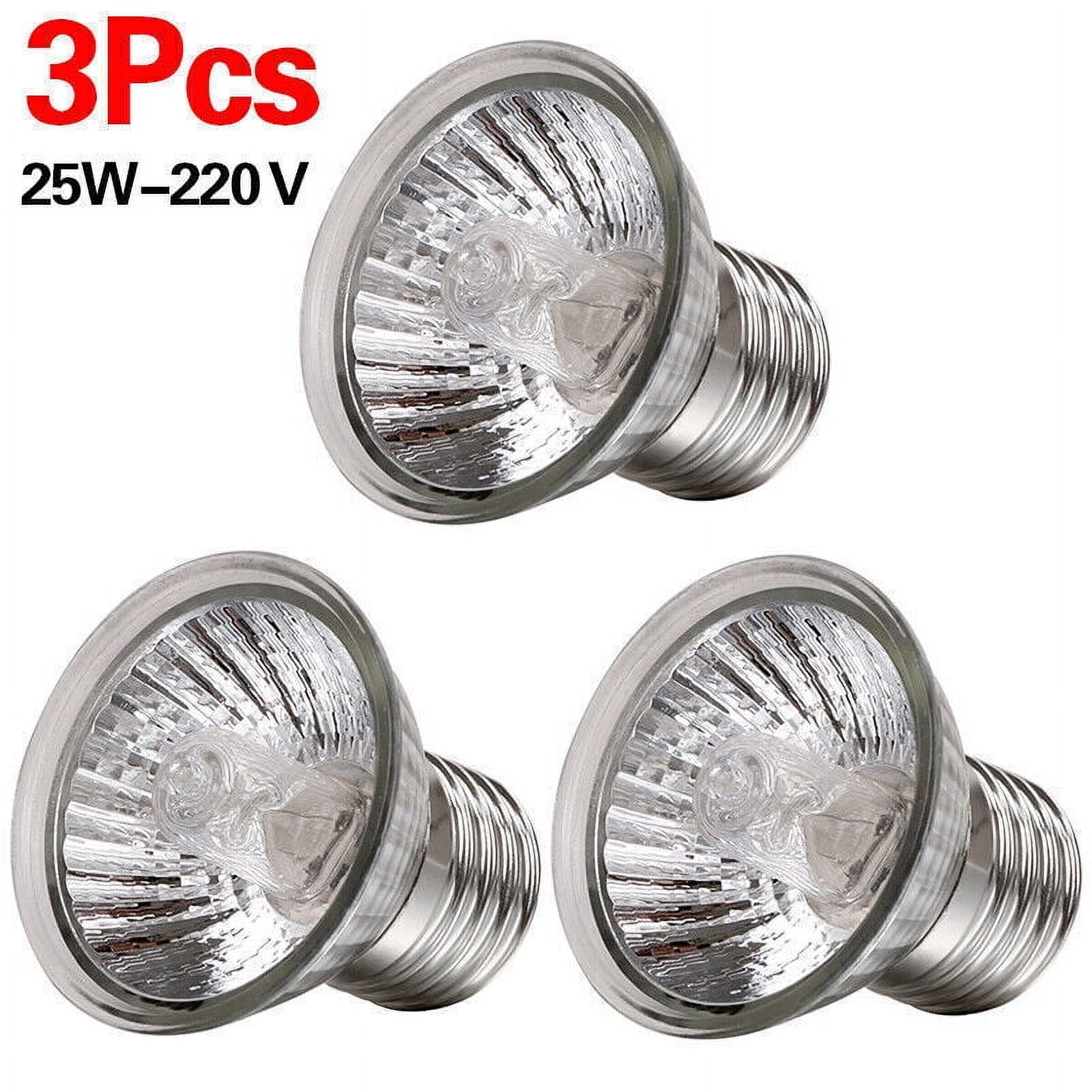 3pcs Reptile Light Bulb UV Heat Lamp UVB+UVA Tortoise Turtle Calcium Supplement-25W