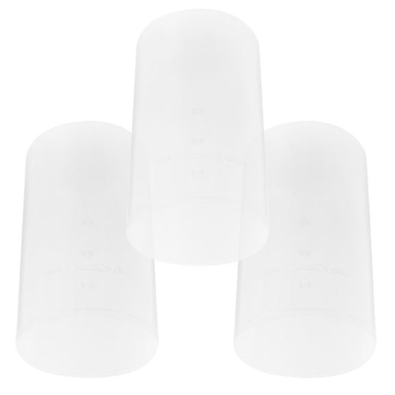 3pcs Retractable Brush Cases Clear Plastic Makeup Brush Holders Waterproof Brush Storage Containers