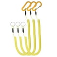 thumbnail image 1 of 3pcs Retractable Spring Coil Straps, 6" Spiral Lanyard Cord with Aluminium Clip and Key Ring, Yellow, 1 of 6