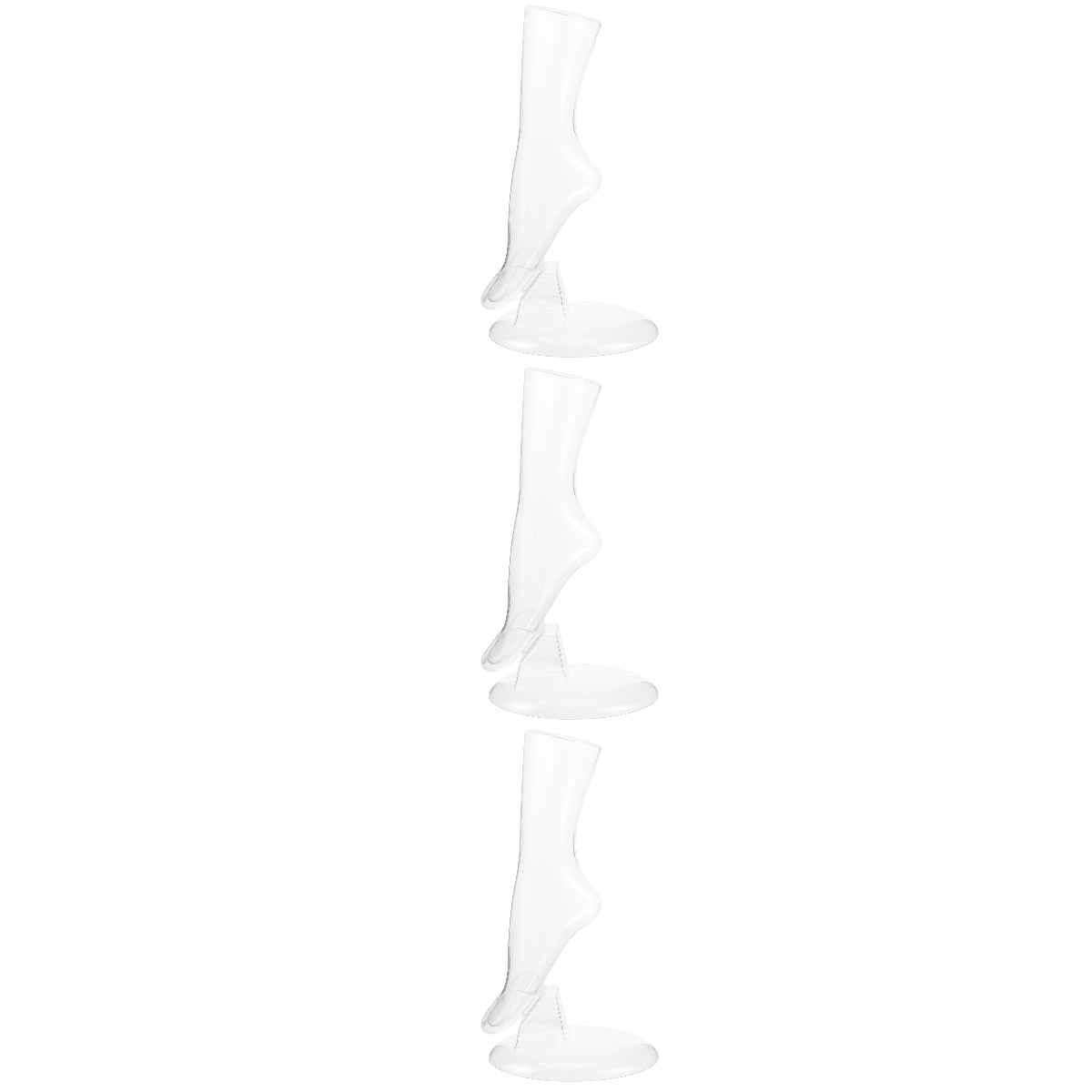 3pcs Reusable Sock Display Mannequin Feet Stand for Socks Presentation and Retail Showcase Holder