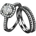 thumbnail image 1 of 3pcs Rings Set for Women Zircon Stacking Promise Fashion Wedding Bridal Jewelry Elegant Band 3PCS, 1 of 4