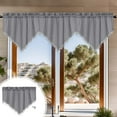 thumbnail image 1 of 3pcs Rod Pocket Scalloped Curtain Valance, Beaded Sheer Valance Curtains for Kitchen, Living Room, Small Windows, Bedroom Sheer Valance Curtains with Tassel for Cafe, 1 of 7