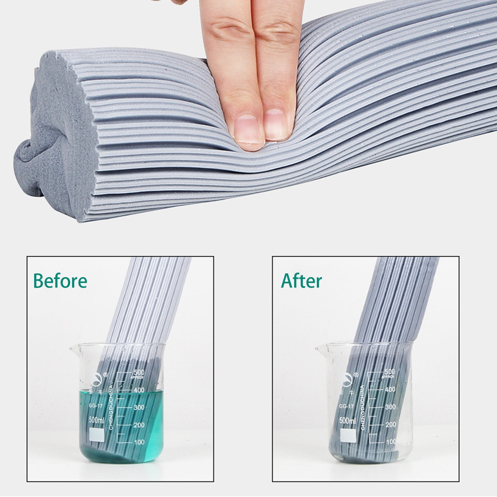 3pcs Roller PVA Sponge Mop Head Replacement Refills Sponge Mop Head Refills