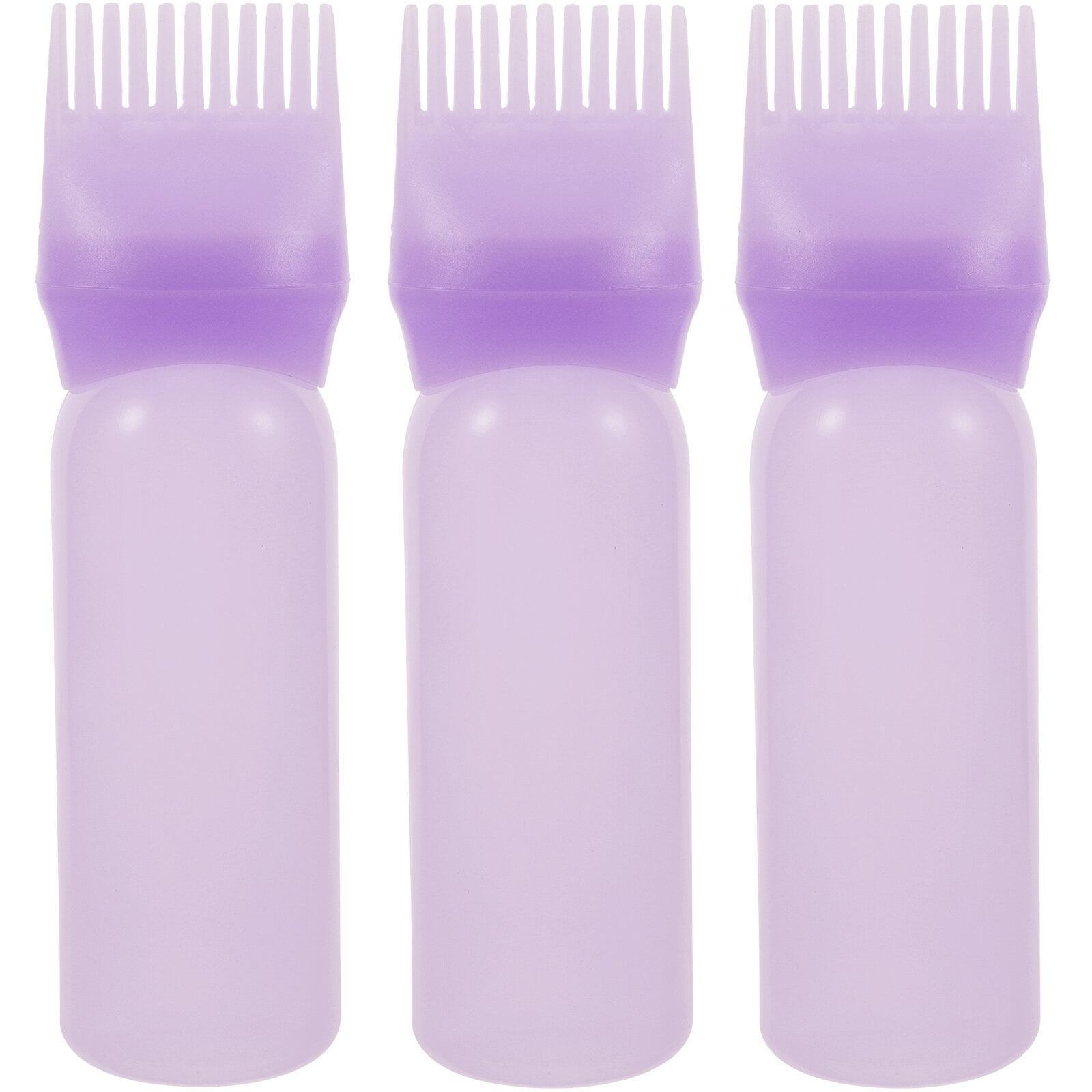 3pcs Root Comb Applicator Bottle Hair Oil Applicator Bottle Hair Dye Comb Bottle, Size: 17.5X4.5CM