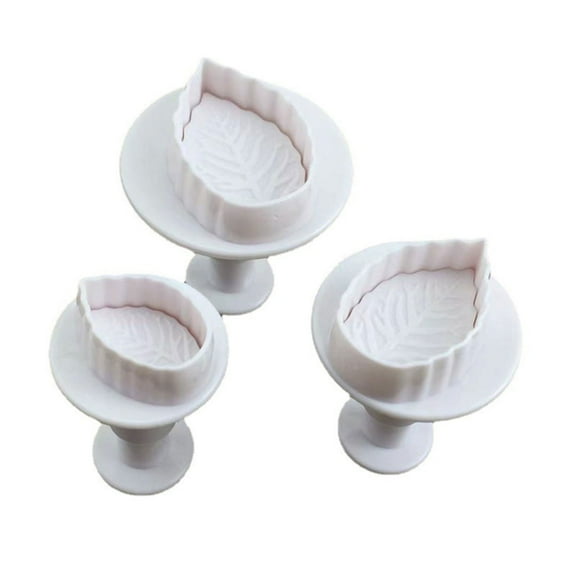 3pcs Rose Leaf Shape Seal Fondant Cutter Biscuit Cookie Cake Mold Cake Decorating Tools Kitchen Accessories
