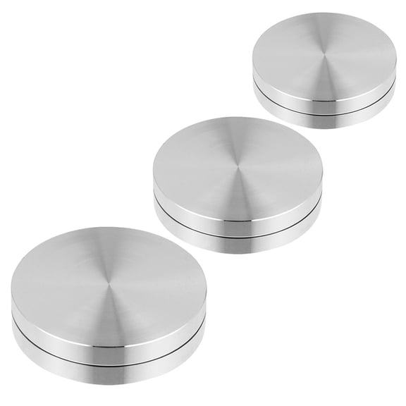 3-Pack Rotating Display Turntable Stand with Shaft Base for Showcasing Collectibles and Products