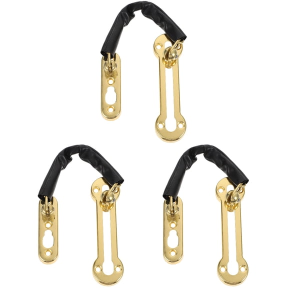 3pcs Safety Anti-theft Door Chain Stainless Steel Door Bolt Sturdy Door Buckle