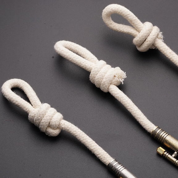 3pcs Sailors Windproof Lighter Wick Core - 16inch Cotton Rope Vanc J2, White, WWII Style, High-Quality & Durable