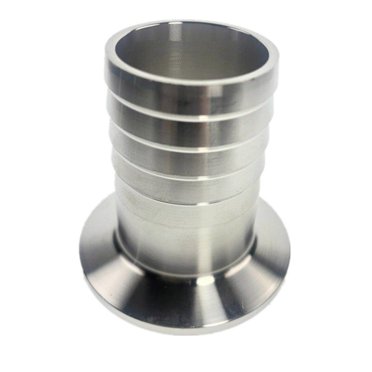 51MM 2" SS316 Sanitary Tri Clamp Hose Barb Fitting With 64MM Ferrule