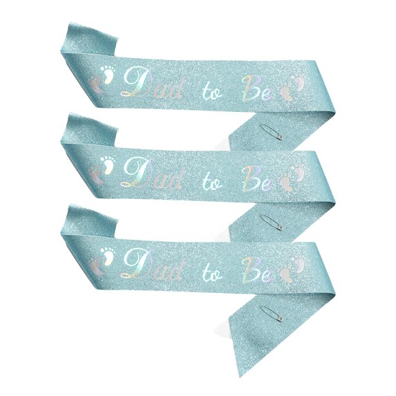 3pcs Satin Baby Shower Party Sash Shoulder Strap Baby Shower Party Supplies for Gender Reveals Baby Birthday