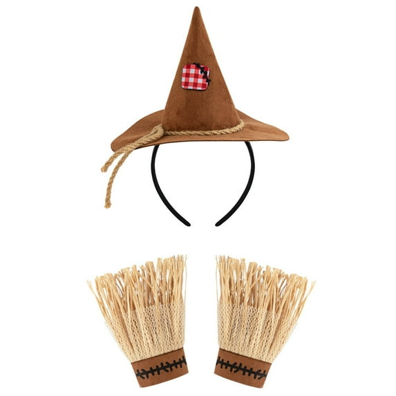 3pcs, Scarecrow Dress Up Kit, Adjustable Size, Halloween Costume Accessory for Adults