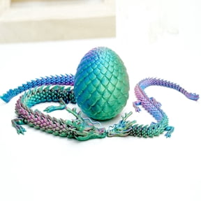 3pcs/Set 3D Printed Dragon Egg Model,Flexible Animals Toy Statue,Movable Joints Little Dragon Inside The Egg,Home Office Fish Tank Decor,Festival Gifts toco,Fidget Toys (Suit A)