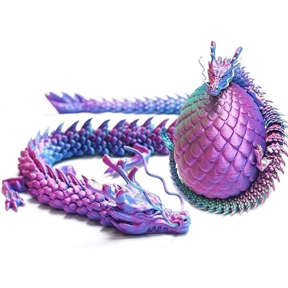 3pcs/Set 3D Printed Dragon Egg Model,Flexible Animals Toy Statue,Movable Joints Little Dragon Inside The Egg,Home Office Fish Tank Decor,Festival Gifts toco,Fidget Toys (Suit C)